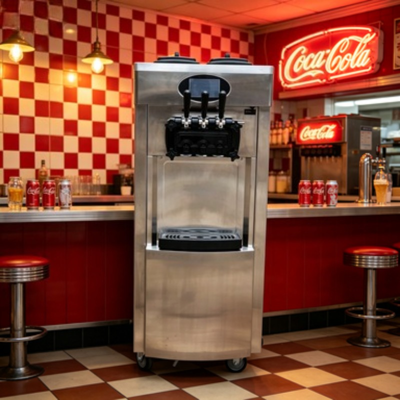 Soft Serve Ice Cream Machine 3 Flavor - 3 Flavor Soft Serve Ice Cream