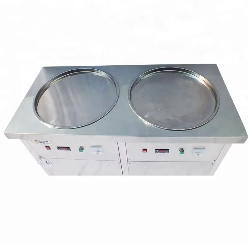 Double round stainless steel t - Rolled Ice Cream Machine Fried Plate 评论和价格
