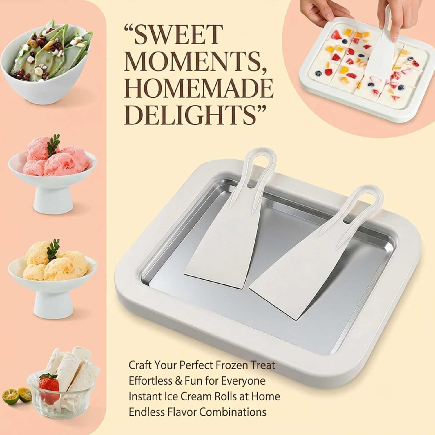 Household Ice Cream Maker Pan  - Rolled Ice Cream Machine Fried Plate 评论和价格