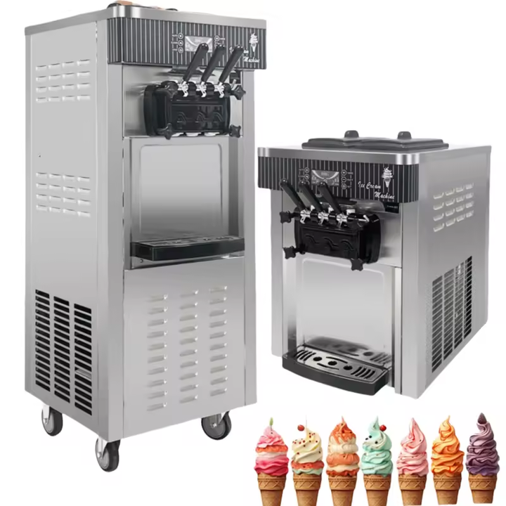 New High Quality Vertical Tabl - Soft Serve Ice Cream Machine 3 Flavor 评论和价格