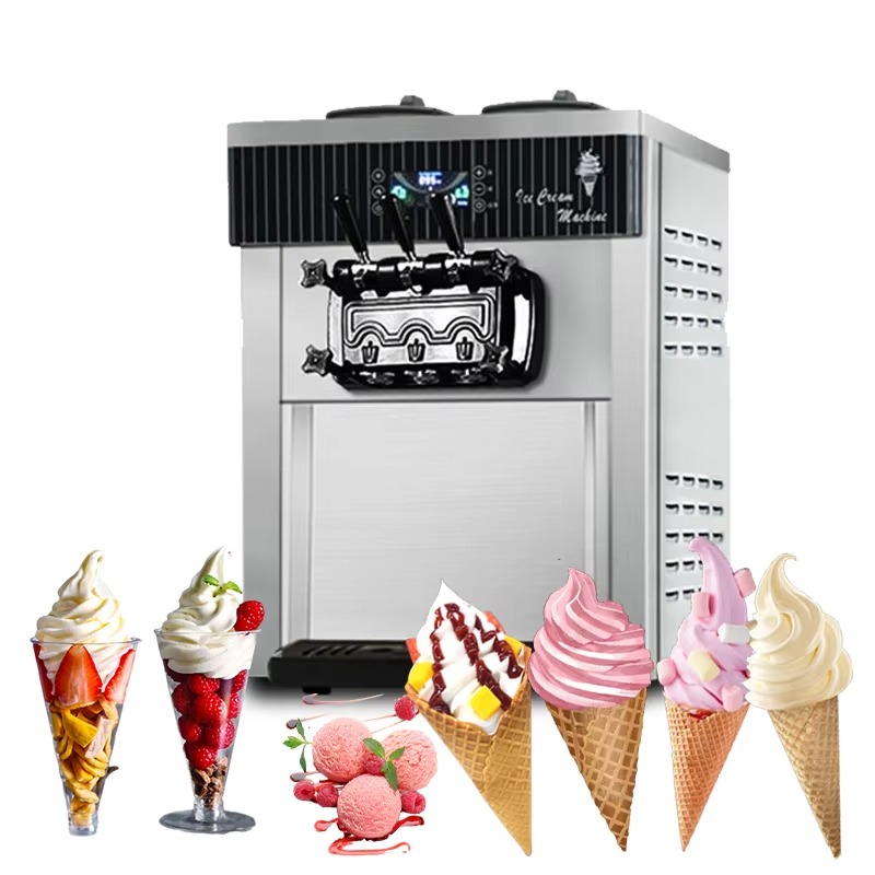 Professional Soft Serve Maker  - Soft Serve Ice Cream Machine 3 Flavor 评论和价格