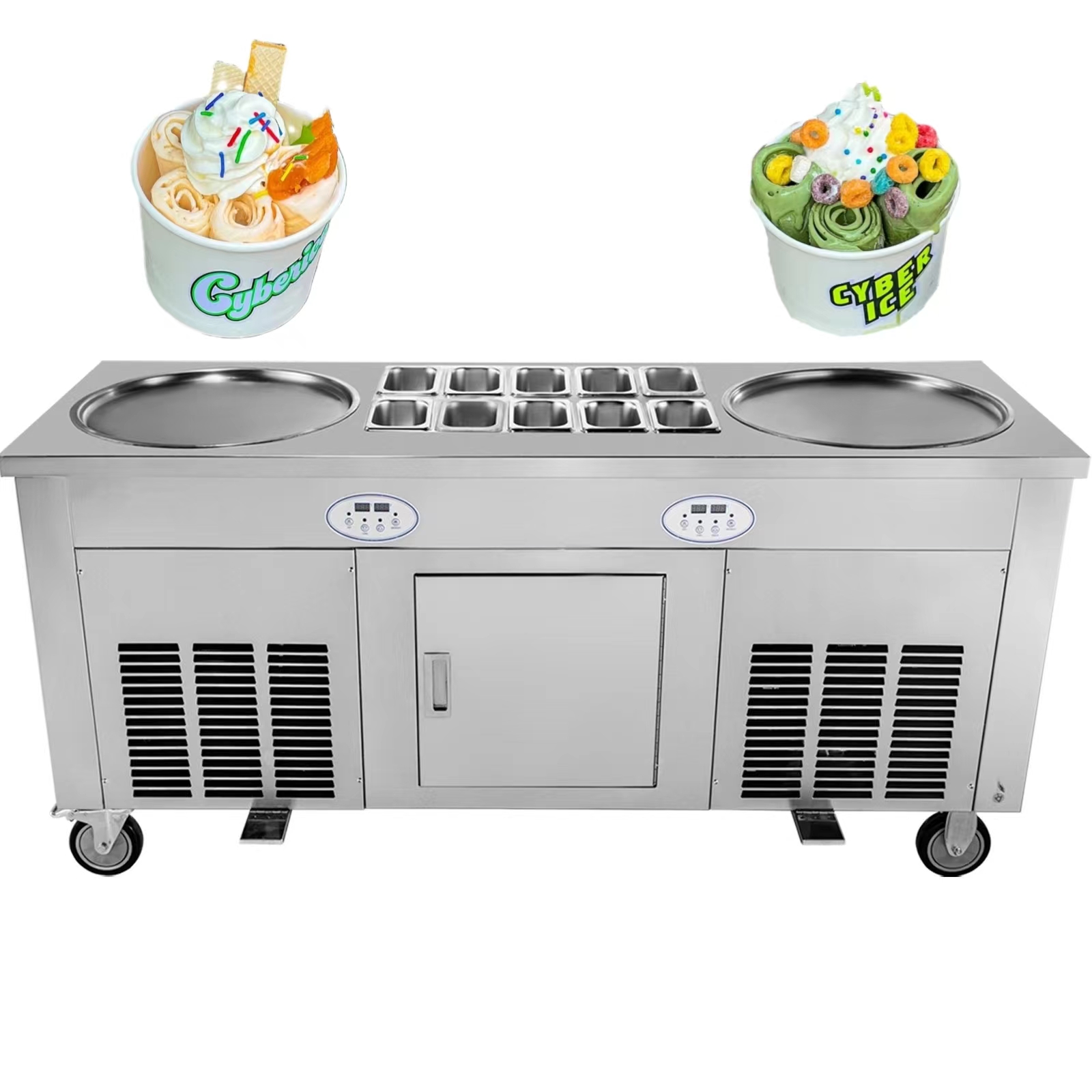 Roll Ice Cream Machine 2800 Wa - Rolled Ice Cream Machine Fried Plate 评论和价格
