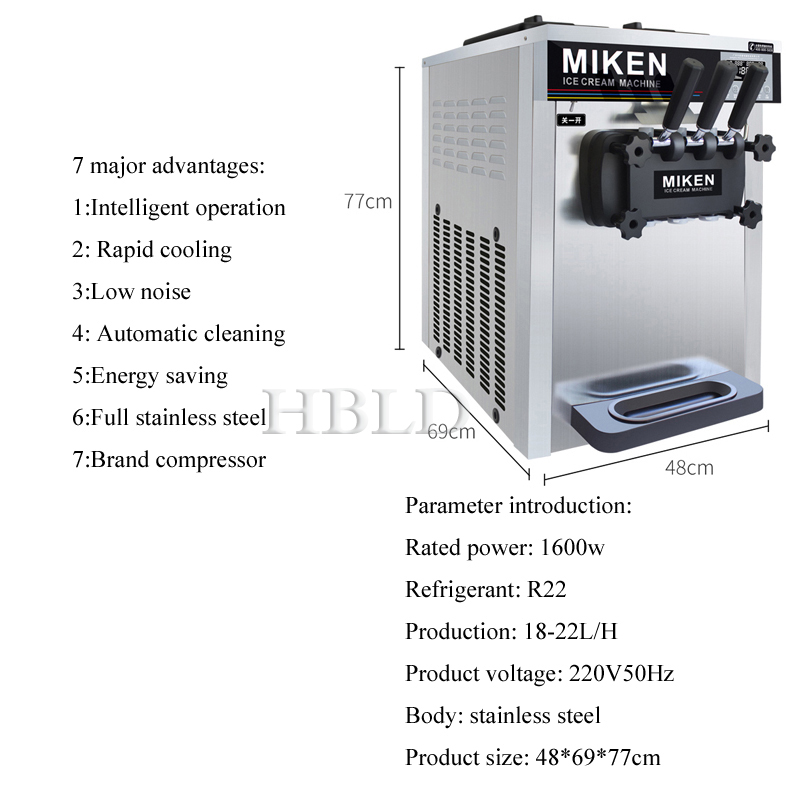 Soft Serve Ice Cream Machine,  - Soft Serve Ice Cream Machine 3 Flavor 评论和价格