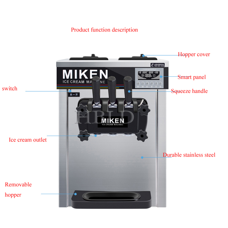 Soft Serve Ice Cream Machine,  - Soft Serve Ice Cream Machine 3 Flavor 评论和价格