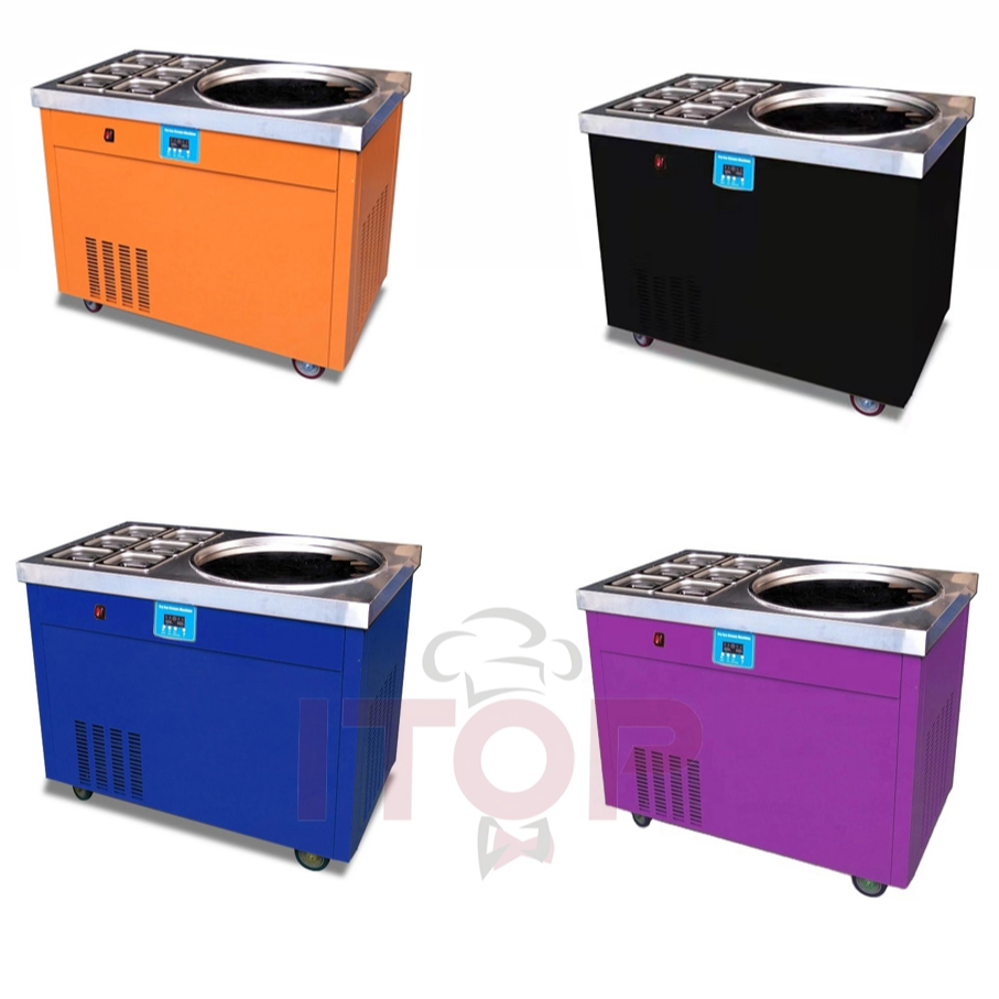 Round Pan Ice Cream Roll Freez - Rolled Ice Cream Machine Fried Plate 评论和价格