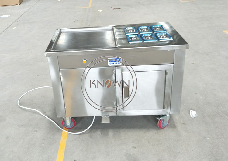 45cm Square Flat Pan Fruit Fri - Rolled Ice Cream Machine Fried Plate 评论和价格