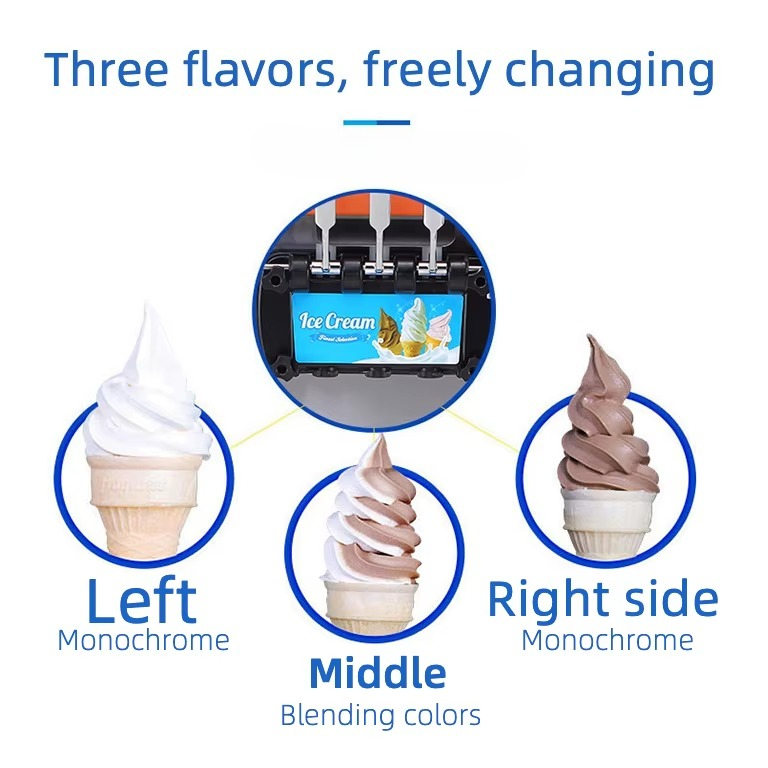 Applicable to Soft Serve Ice C - Soft Serve Ice Cream Machine 3 Flavor 评论和价格
