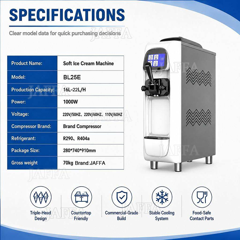 Mini 16-22L/H Commercial Ice C - Commercial Ice Cream Machine Countertop 评论和价格