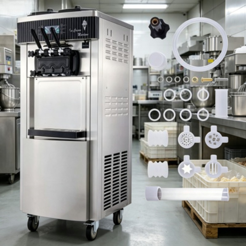 Stainless Steel Ice Cream Mach - Soft Serve Ice Cream Machine 3 Flavor 评论和价格