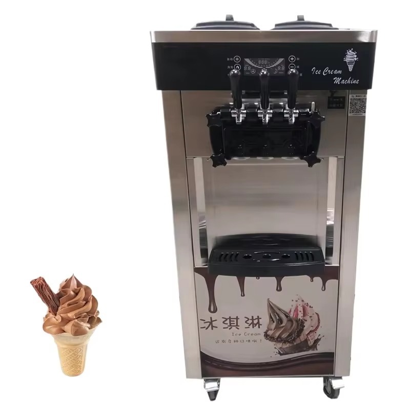 Stainless Steel Ice Cream Mach - Soft Serve Ice Cream Machine 3 Flavor 评论和价格