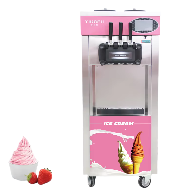 Stainless Steel Ice Cream Mach - Soft Serve Ice Cream Machine 3 Flavor 评论和价格