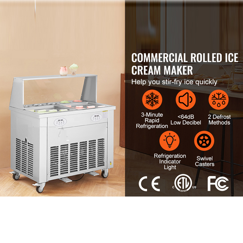 Commercial Fried Ice Cream Rol - Frozen Yogurt Machine Commercial 评论和价格
