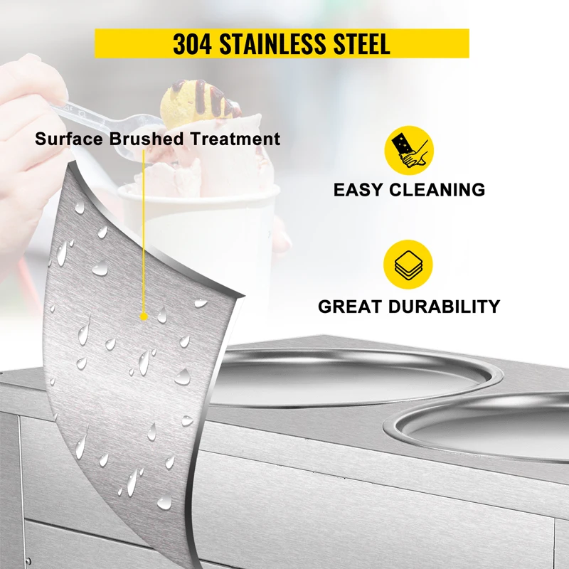 Multi Functional Large Single  - Rolled Ice Cream Machine Fried Plate 评论和价格