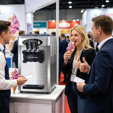 Ice Cream Making Machine 20-28 - Soft Serve Ice Cream Machine 3 Flavor 评论和价格
