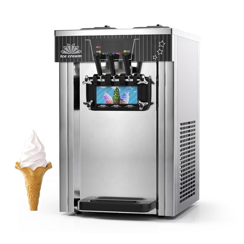 3 Flavors Commercial Soft Ice  - Commercial Ice Cream Machine Countertop 评论和价格