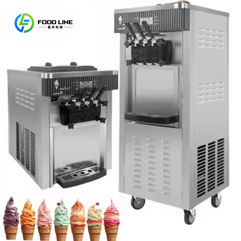 Customized Vertical/Desktop 3  - Soft Ice Cream Maker Machine Commercial 评论和价格