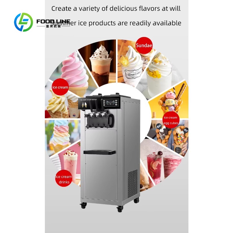 Customized Vertical/Desktop 3  - Soft Ice Cream Maker Machine Commercial 评论和价格