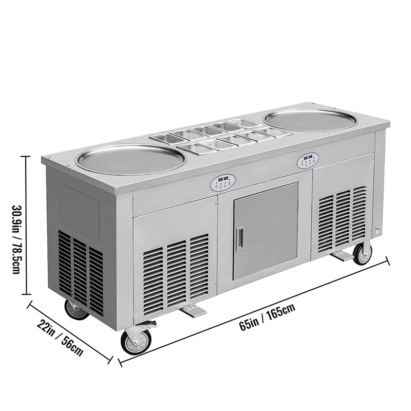 Multi Functional Large Single  - Rolled Ice Cream Machine Fried Plate 评论和价格