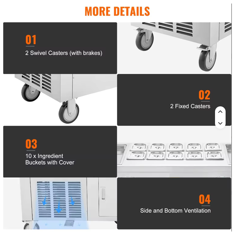 Multi Functional Large Single  - Rolled Ice Cream Machine Fried Plate 评论和价格