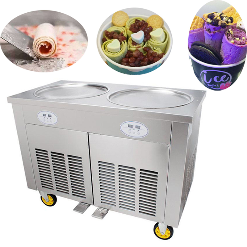 45cm double round pan fried ic - Rolled Ice Cream Machine Fried Plate 评论和价格